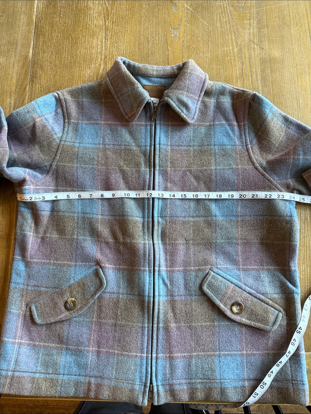 Women’s Vintage Pendleton 100% Wool Plaid Jacket Large - Picture 5 of 6